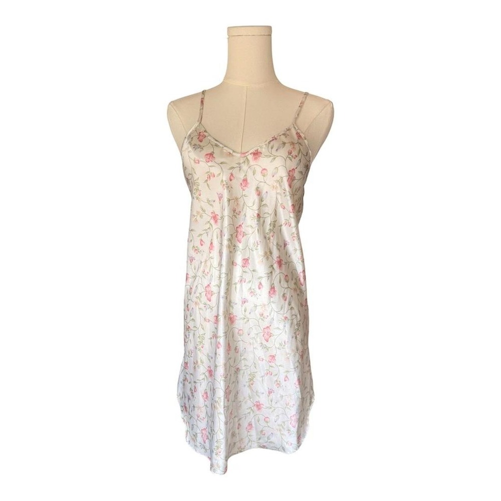 Vintage Romantic Moods pink floral slip dress Size S